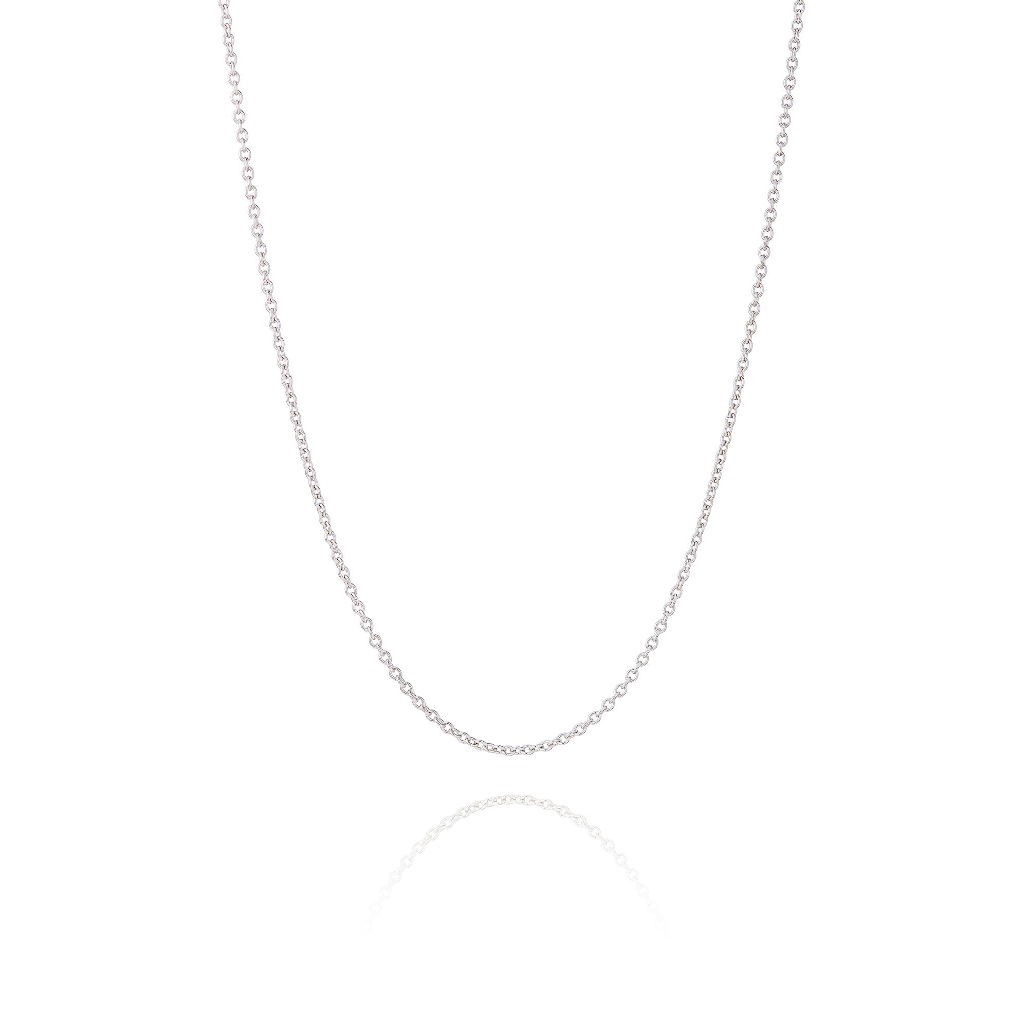18kt White Gold Cable Chain 1.5mm Detail Image 1  | Shen Yun Collections