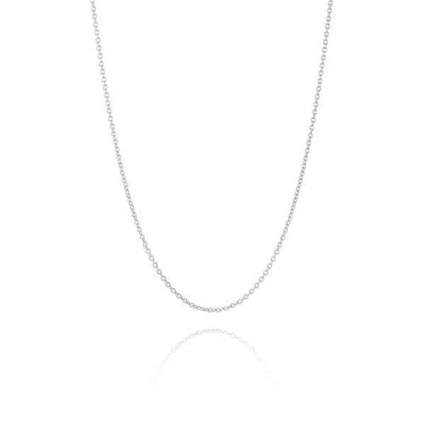 18kt White Gold Cable Chain 1.5mm Detail Image 1  | Shen Yun Collections