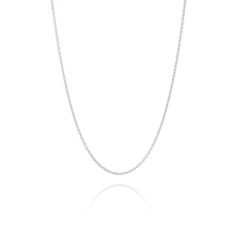 18kt White Gold Cable Chain 1.5mm Detail Image 1  | Shen Yun Collections