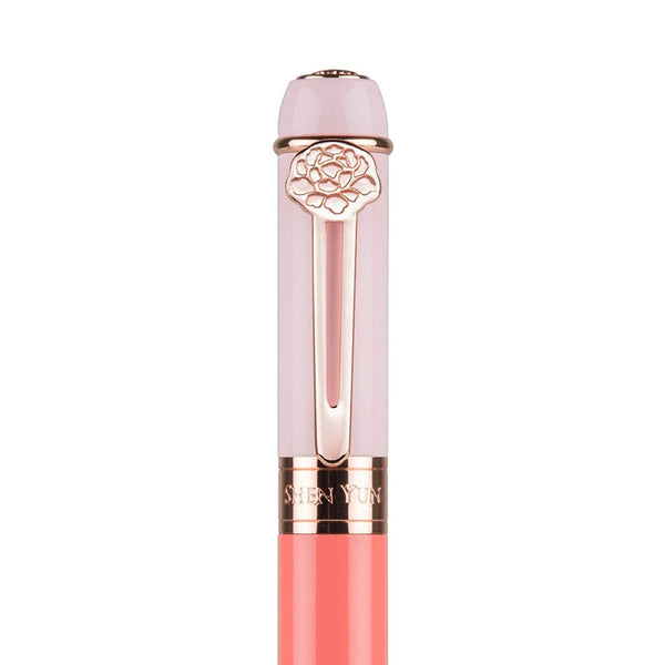 Tang Dynasty Grace Ballpoint Pen Rose Pink Peony Details - Shen Yun Collections