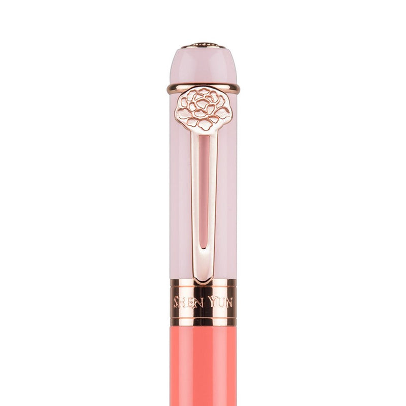 Tang Dynasty Grace Ballpoint Pen Rose Pink Peony Details - Shen Yun Collections