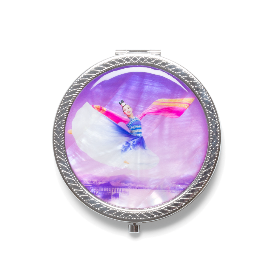 A Touch of Paradise Compact Mirror Front - Shen Yun Collections