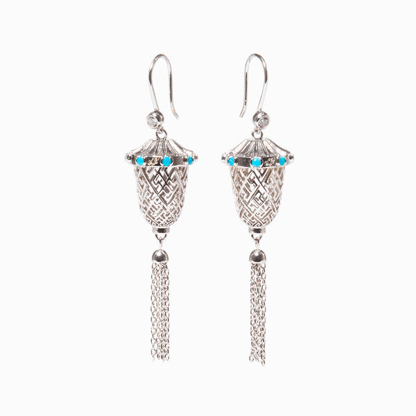 Lantern Joy Earrings - Silver - Shen Yun Shop