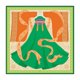 Tang Dynasty Grace Silk Scarf (55"x55" ) Image 1 | Shen Yun Shop