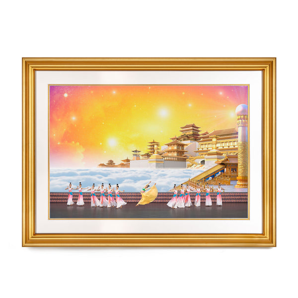 A Heavenly Scene Premium Giclée Print Gold | Shen Yun Collections 