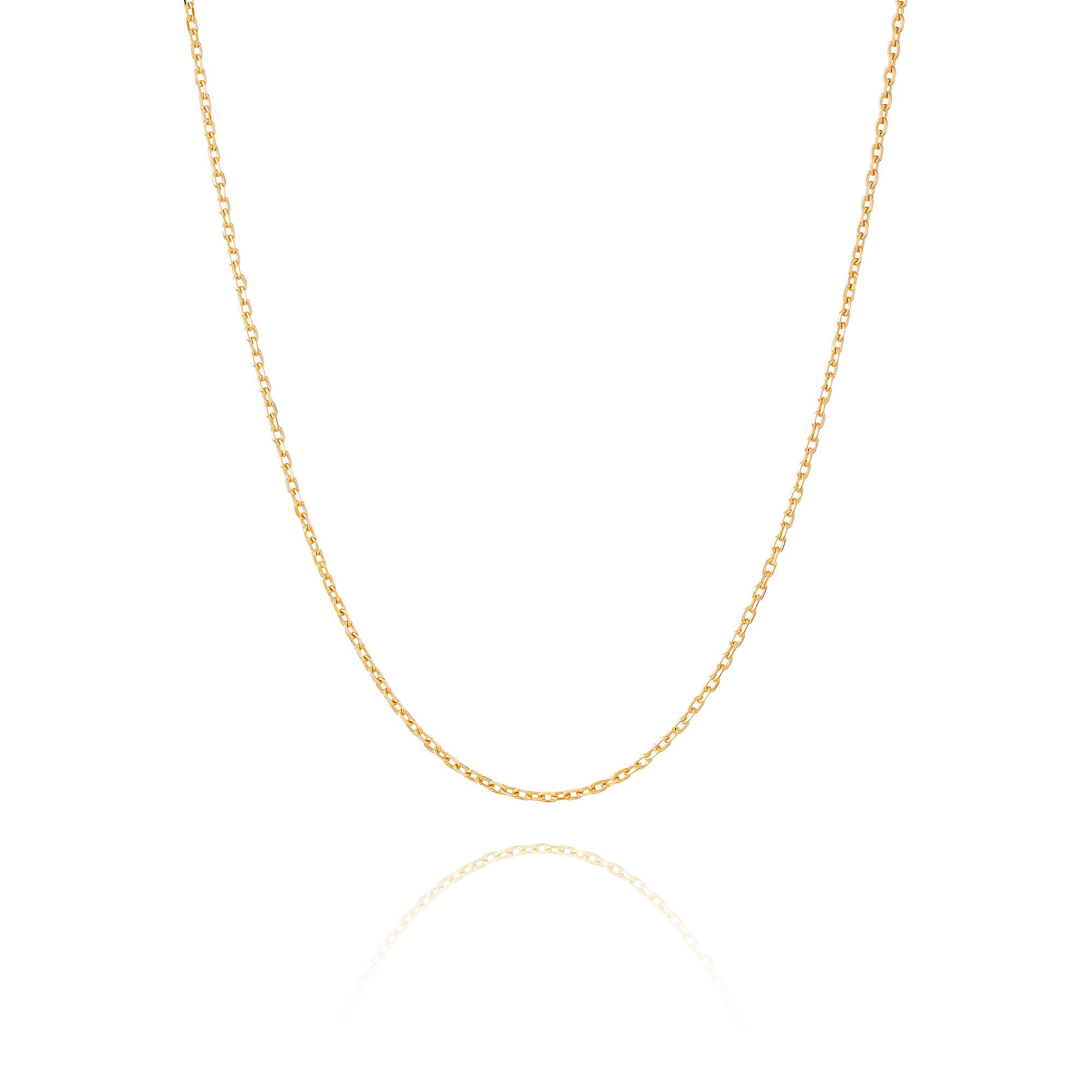 Diamond Cut Cable Chain 18kt Yellow Gold Image 1 | Shen Yun Shop