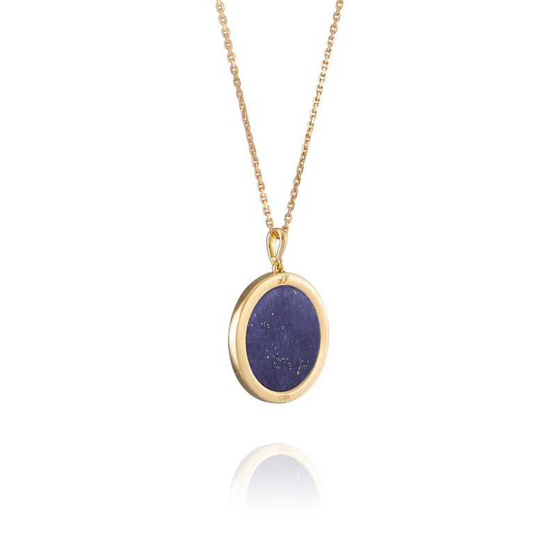 Divine Grace Fine Jewelry Pendant Lapis Side Back Image 4 | Shen Yun Collections