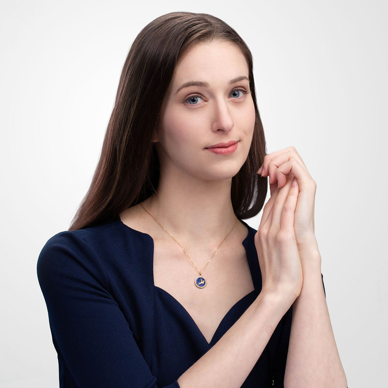 Divine Grace Fine Jewelry Pendant Lapis Modeling | Shen Yun Collections
