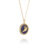 Divine Grace Fine Jewelry Pendant Lapis Side Image 2 | Shen Yun Collections