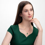 Divine Grace Pendant 18kt Yellow Gold with Malachite Modeling | Shen Yun Collections