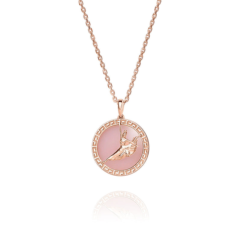 Divine Grace Pendant 18kt Rose Gold with Pink Opal Front - Shen Yun Collections