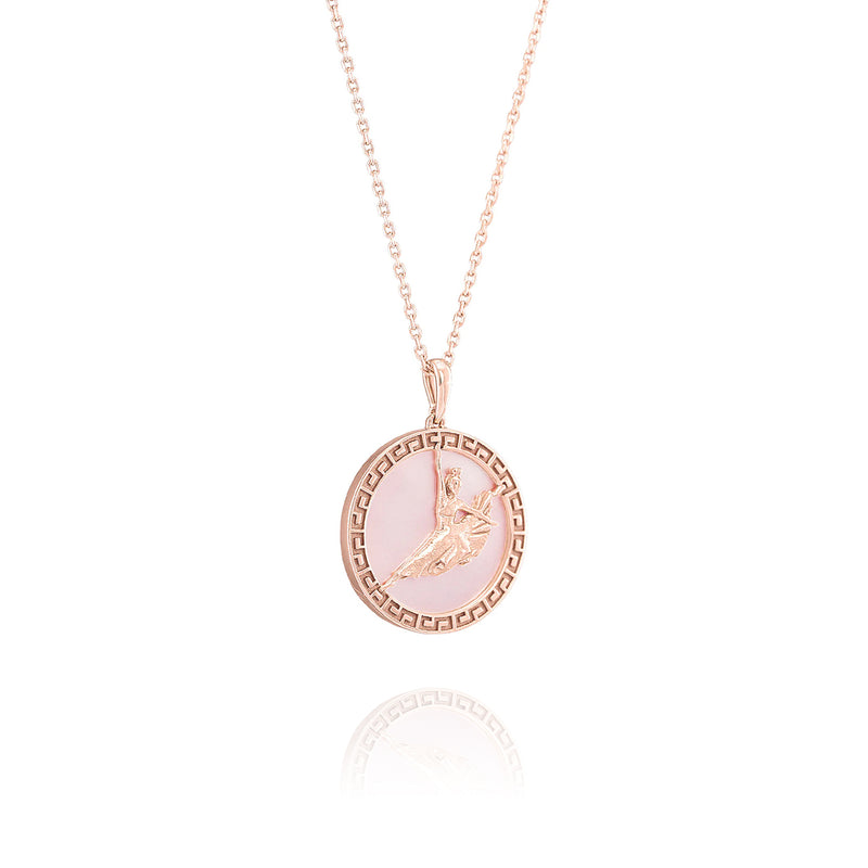 Divine Grace Pendant 18kt Rose Gold with Pink Opal Side - Shen Yun Collections