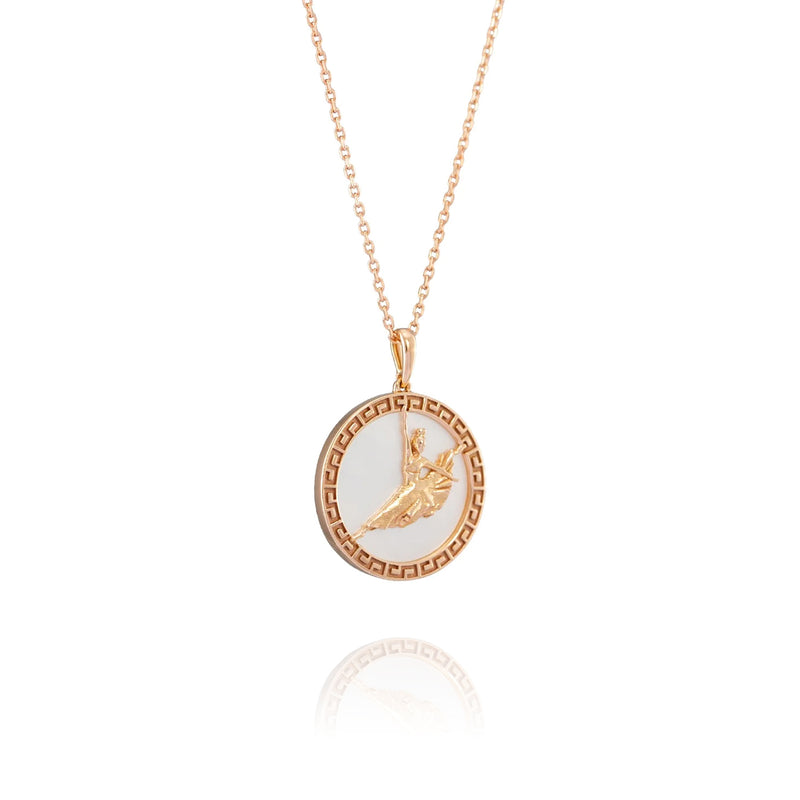 Divine Grace Pendant 18kt Rose Gold with White Mother of Pearl