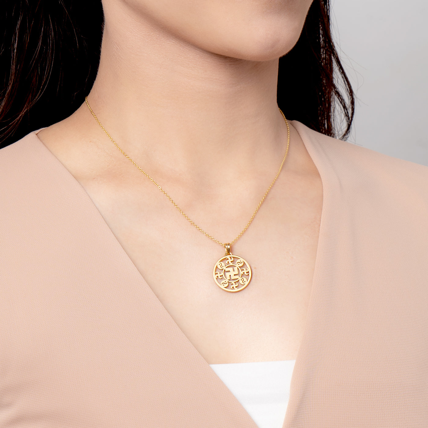 Falun Pendant 18kt Yellow Gold 22mm | Shen Yun Collections