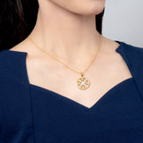 Falun Pendant 24kt Yellow Gold 22mm Female Model | Shen Yun Collections 