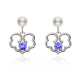 The Timeless Blessings Fine Jewelry Earrings with Tanzanite Front Image | Shen Yun Collections
