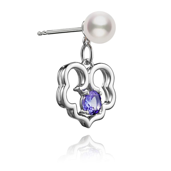 The Timeless Blessings Fine Jewelry Earrings with Tanzanite Image 2 | Shen Yun Shop