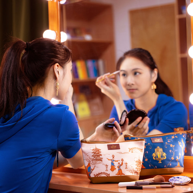 Lantern Grace Pouch Beige Life Style Image 1 | Shen Yun Collections
