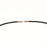 Leather Cord Chain with 18kt Yellow Gold Clasp Open | Shen Yun Collections