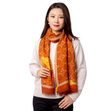 Manchurian Elegance Long Scarf Bronze Lifestyle Model 2 | Shen Yun Collections 