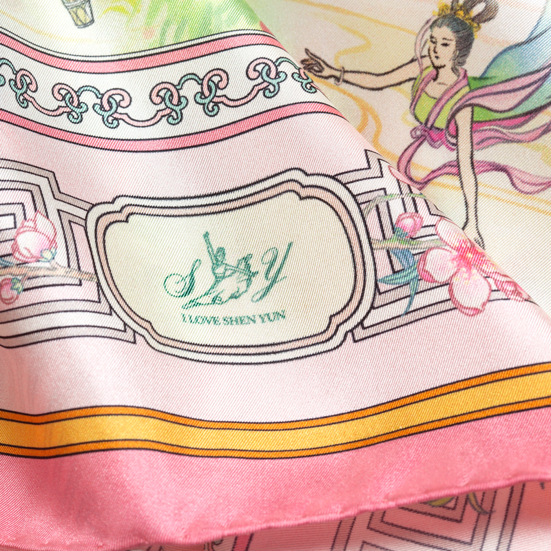 The Peaches of Immortality Scarf Details - Shen Yun Collections