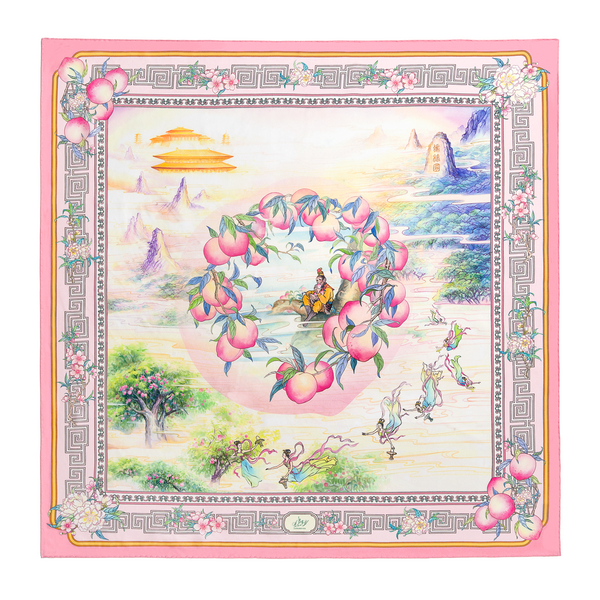 The Peaches of Immortality Scarf Front - Shen Yun Collections