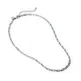 Paperclip Chain Necklace Silver (16”) Image 3 | Shen Yun Collections  