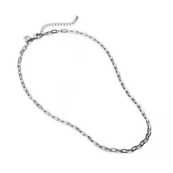 Paperclip Chain Necklace Silver (17”) Image 2 | Shen Yun Collections 