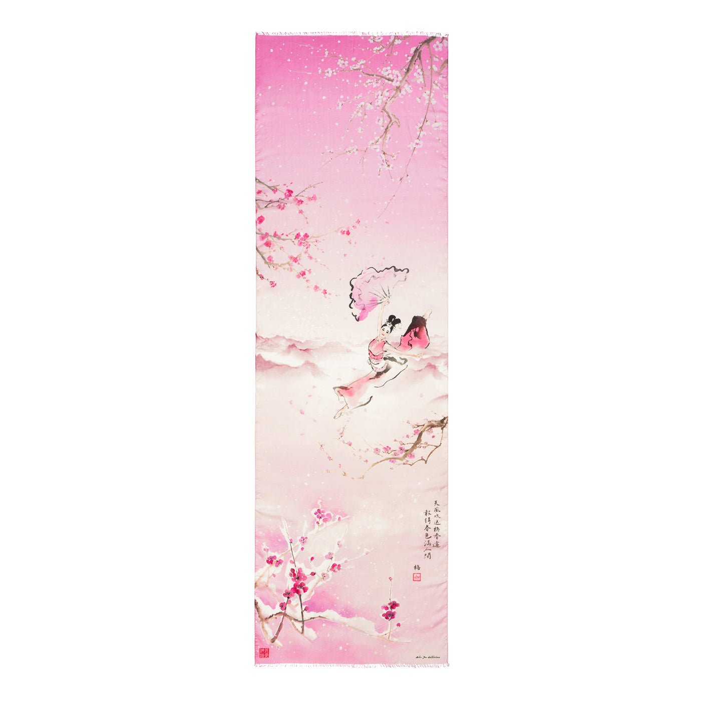 Plum Blossom Scarf Pink Image 1 | Shen Yun Shop