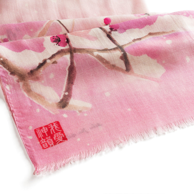 Plum Blossom Scarf Pink Image 3 | Shen Yun Shop