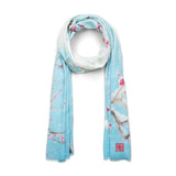 Plum Blossom Scarf Light Blue Folded | Shen Yun Collections