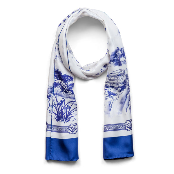 Poets of the Orchid Pavilion Silk Long Scarf Image 2 | Shen Yun Shop 