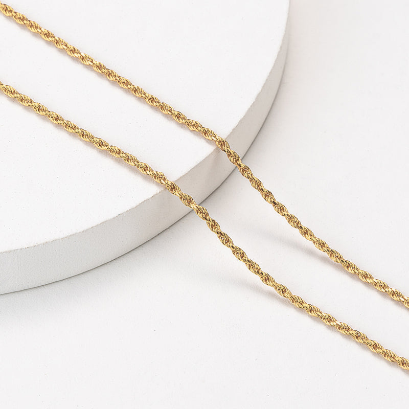 Rope Chain Necklace Gold Chain Details | Shen Yun Collections