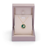 Divine Grace Pendant 18kt Yellow Gold with Malachite Box | Shen Yun Collections