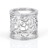 Tang Flower Scarf Ring Silver | Shen Yun Collections