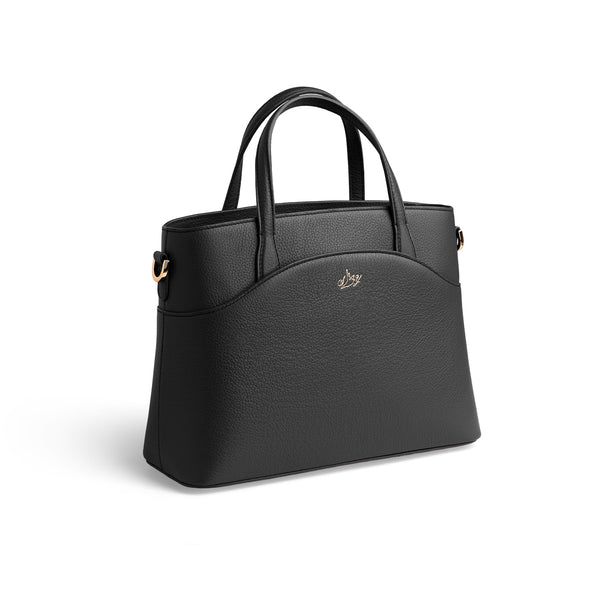 Tang Dynasty Grace Tote Bag Black Side View  | Shen Yun Collections 