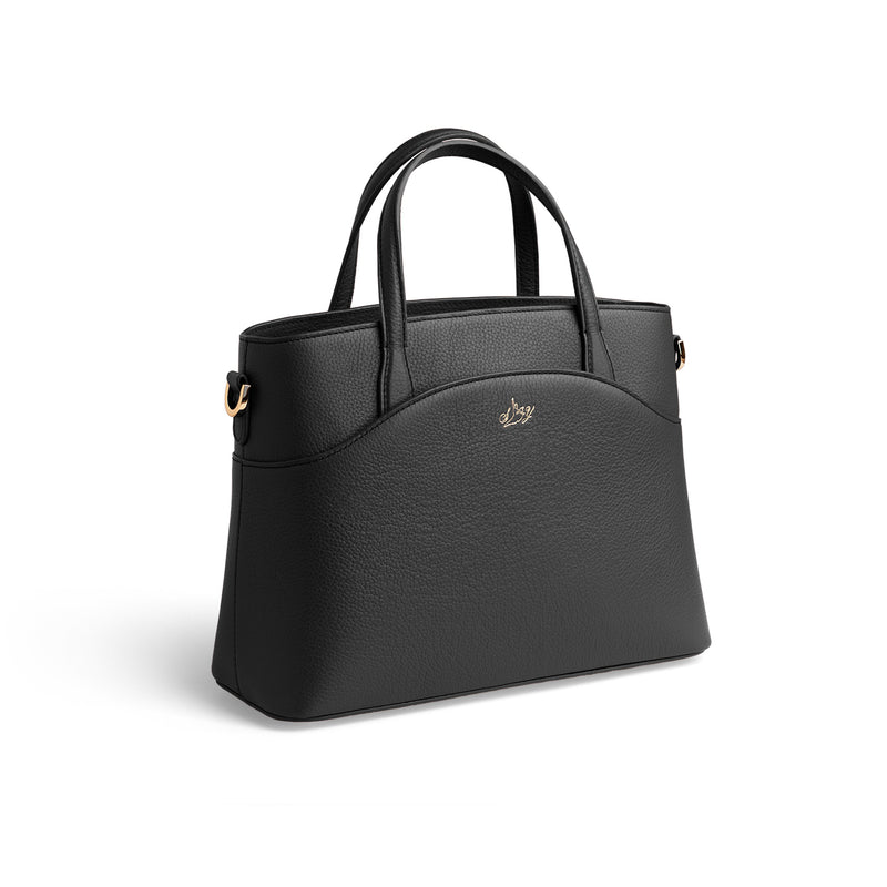 Tang Dynasty Grace Tote Bag Black Side View  | Shen Yun Collections 
