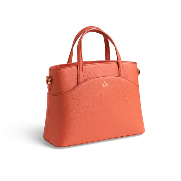 Tang Dynasty Grace Crossbody Bag - Canyon Orange Side View | Shen Yun Collections