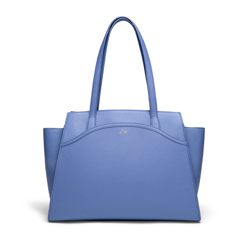 Tang Dynasty Grace Tote Bag Cornflower Blue Front View | Shen Yun Collections