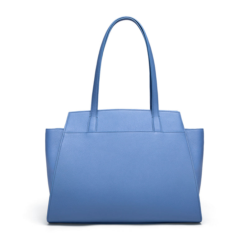 Tang Dynasty Grace Tote Bag Cornflower Blue Rear View | Shen Yun Collections 