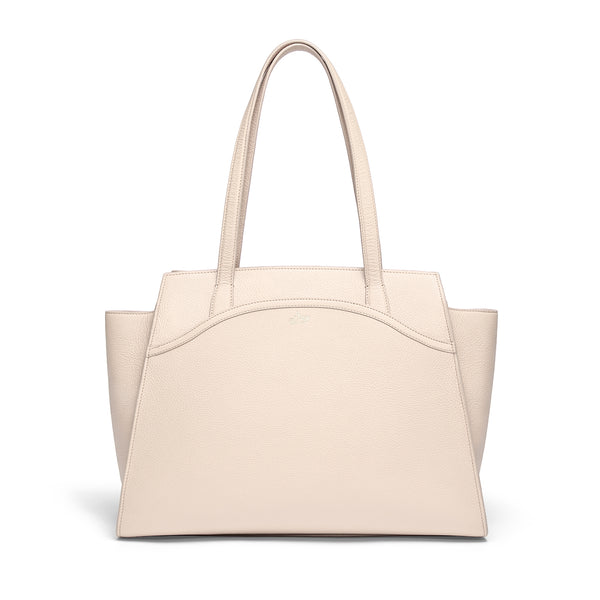 Tang Dynasty Grace Tote Bag Parchment Beige Front View | Shen Yun Collections