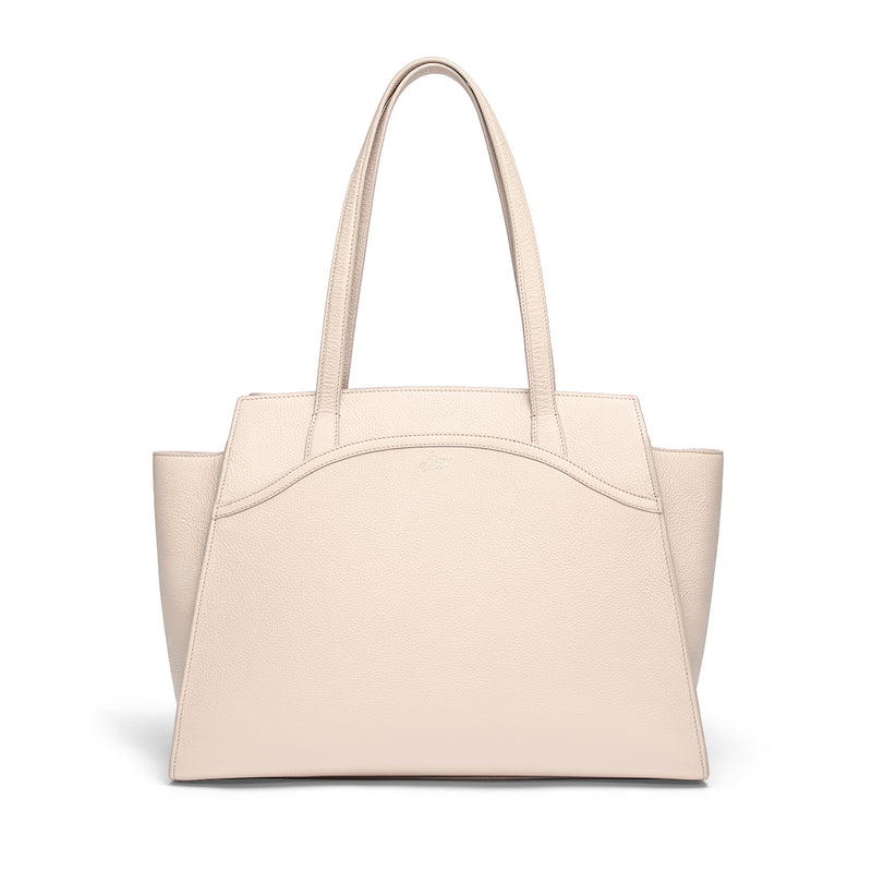 Tang Dynasty Grace Tote Bag Parchment Beige Front View | Shen Yun Collections