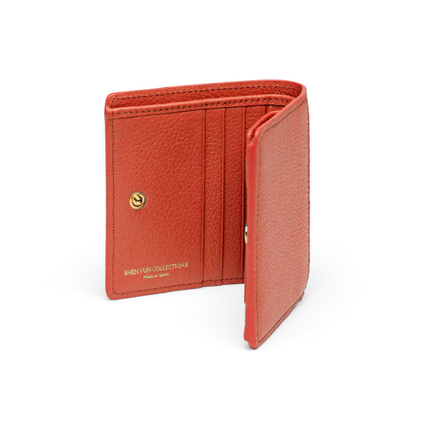 Tang Dynasty Grace wallet - Canyon-Orange - Side View | Shen Yun Shop