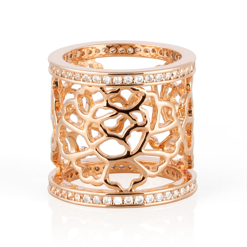 Tang Flower Scarf Ring Rose Gold | Shen Yun Collections