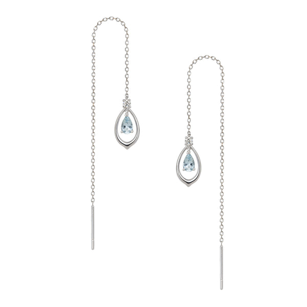 The Heavenly Phoenix Fine Jewelry Earrings with Aquamarine | Shen Yun Shop