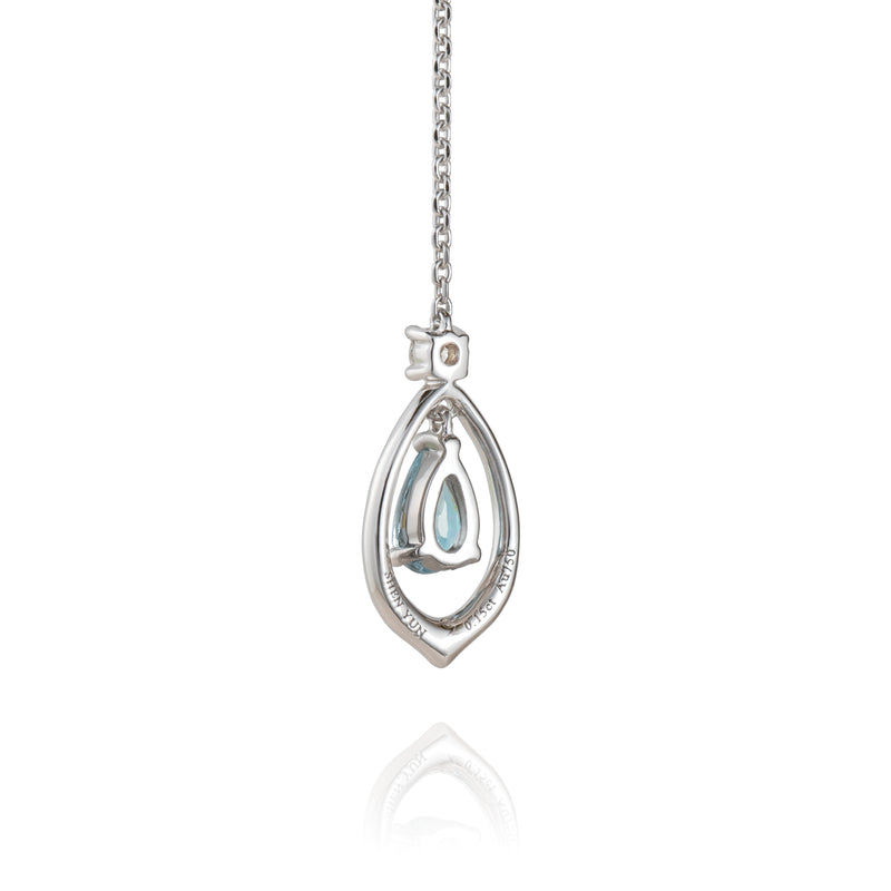 The Heavenly Phoenix Fine Jewelry Earrings with Aquamarine Back | Shen Yun Shop