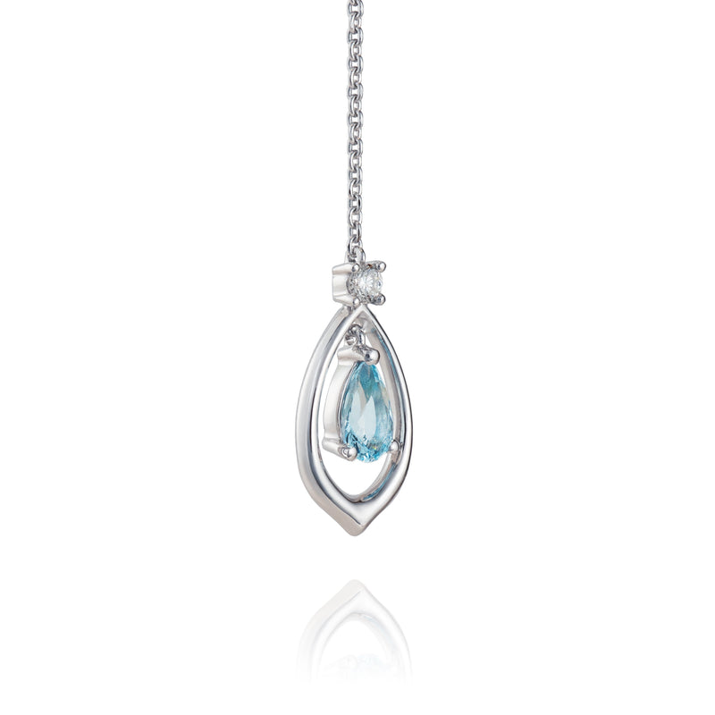 The Heavenly Phoenix Fine Jewelry Earrings with Aquamarine Side | Shen Yun Shop