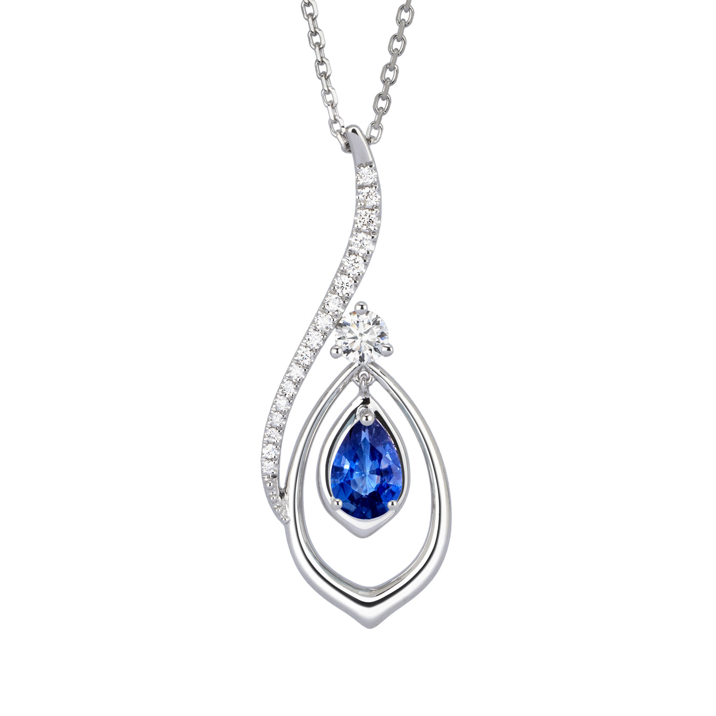 The Heavenly Phoenix Fine Jewelry Necklace with Sapphire | Shen Yun Shop