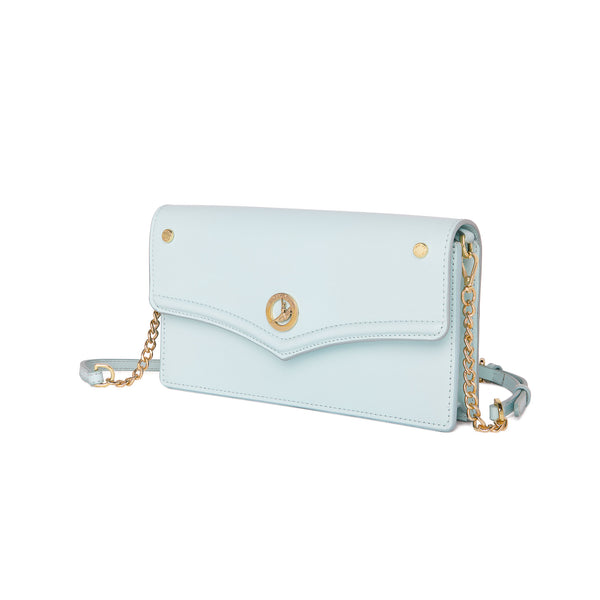 The Spirit of Mulan Crossbody Bag Mint Side View | Shen Yun Collection 