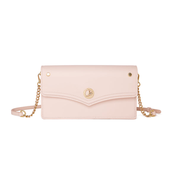 The Spirit of Mulan Crossbody Bag Pink Front View | Shen Yun Collection 